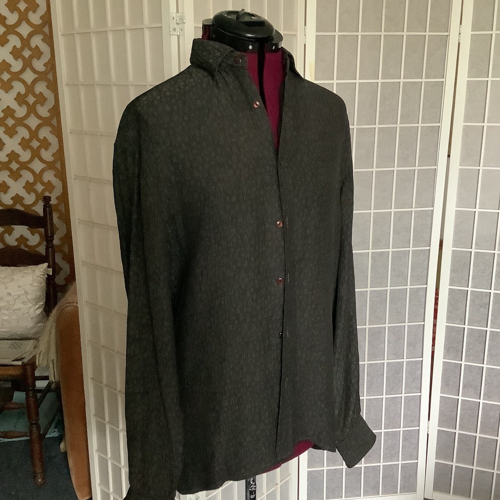 Antonelli Mens Jacquard  Shirt Paris 1980’s